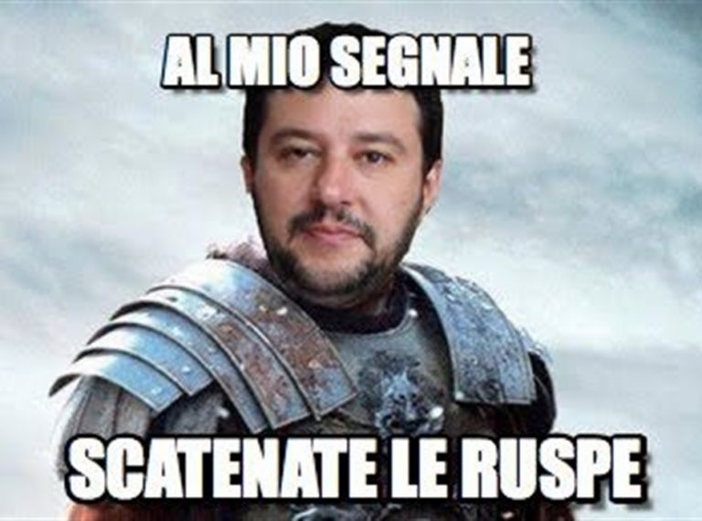 Il Salvini furioso prepara le truppe per lanciare l’assalto al governo. E a Di Battista dice : “Vada a c…re”