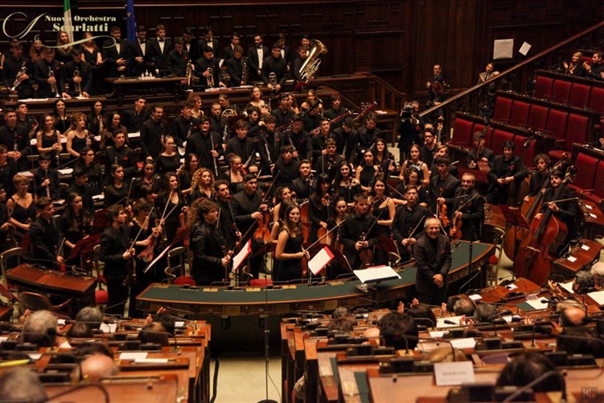 La grande musica della Scarlatti junior risuona a Montecitorio. La tenacia del Maestro Gaetano Russo e il sogno che si avvera