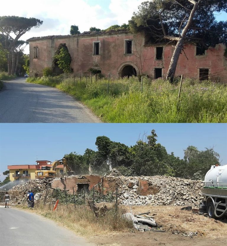 A Giugliano, le ruspe distruggono il ‘Borgo artistico Zaccaria’ al suo posto 48 appartamenti con piscine e un aumento dei volumi del 35 per cento