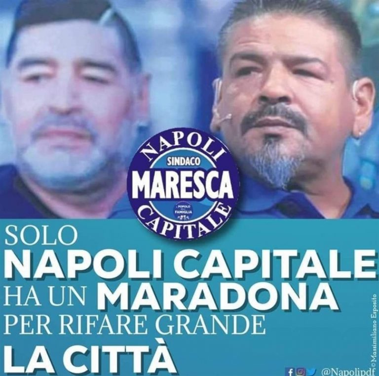 Maresca, l’ex candidato civico, si fida di Rivellini e s’incarta su Hugo Maradona. Il web insorge: Un sacrilegio
