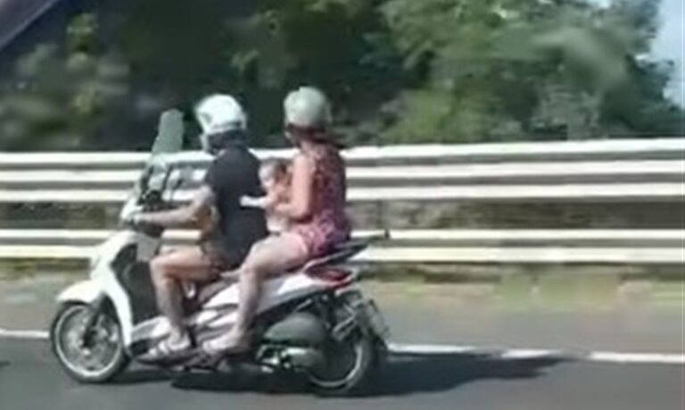 In tre sullo scooter in autostrada con il figlio piccolo: denunciati e segnalati al Tribunale