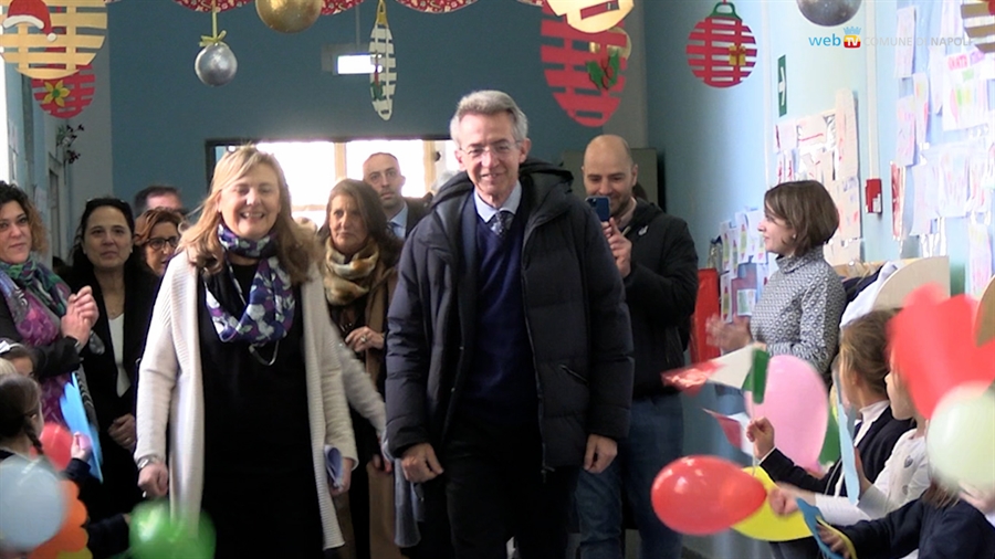 Fuorigrotta, inaugurazione cortili interni 39° circolo didattico Giacomo Leopardi