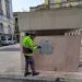 Rimosse le scritte vandaliche nei pressi della stazione Linea 6 Metro a Monte di Dio